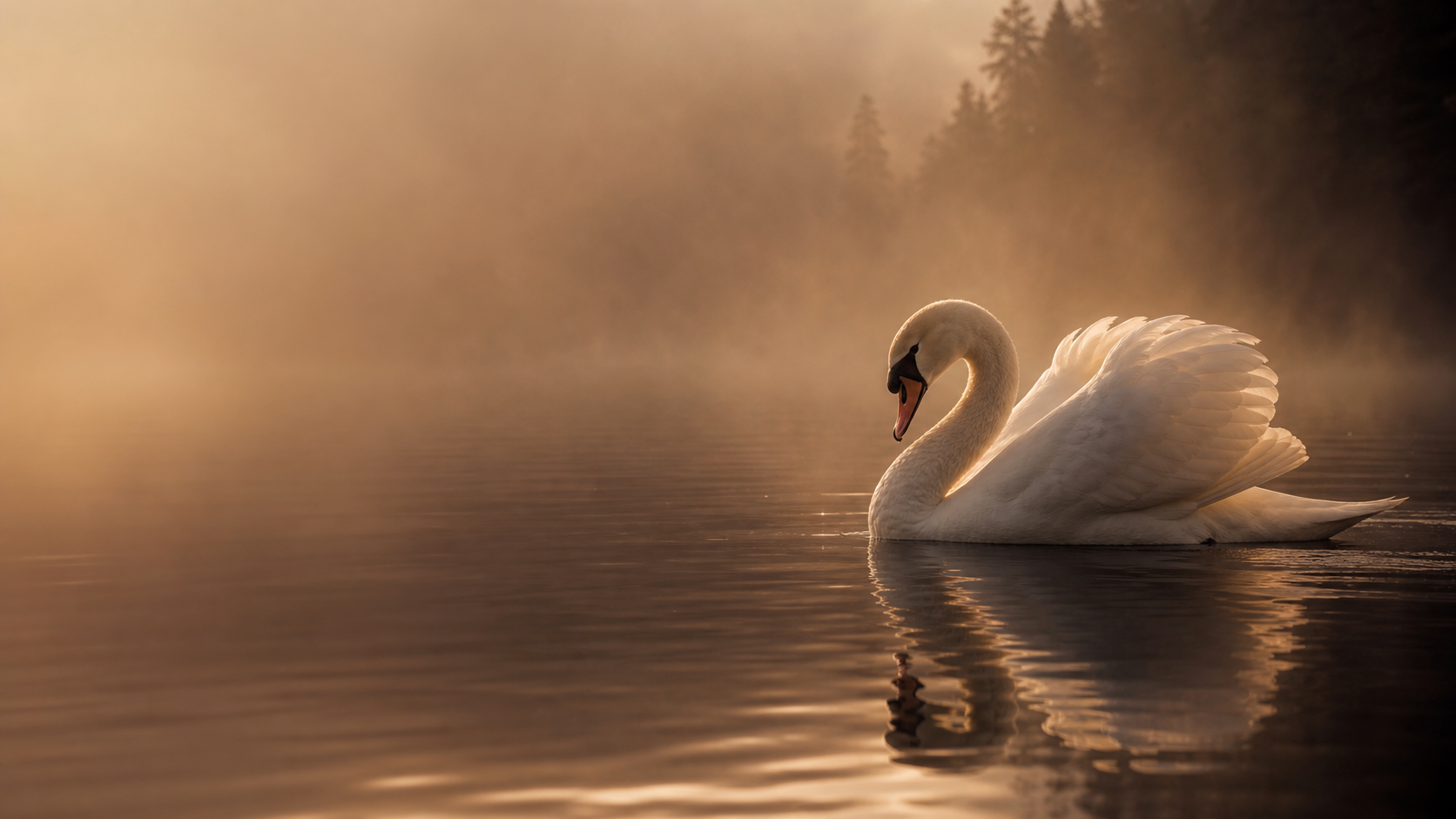 Schwan auf dem Wasser